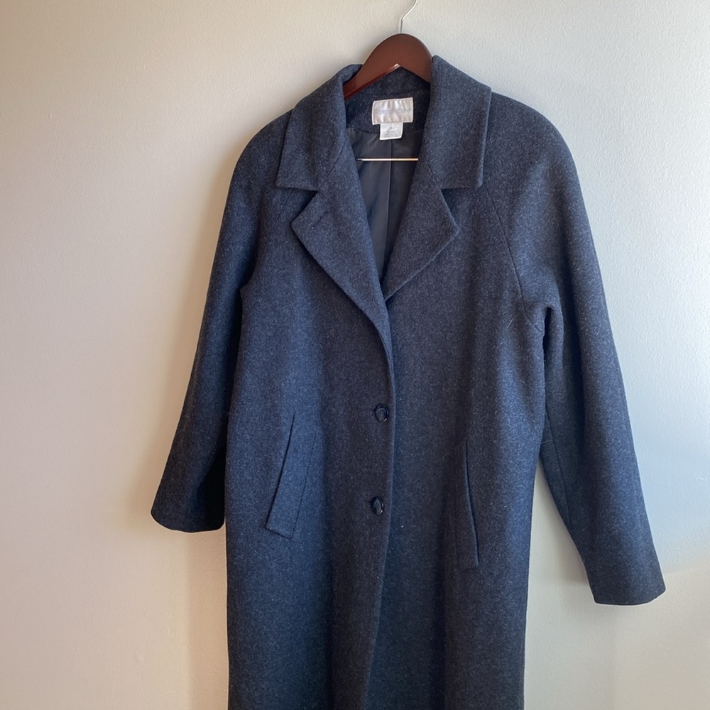 Worthington 100% Wool Coat Size 8 Black - Picture 5 of 12